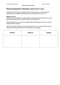 Lenz`s law - The University of Sydney