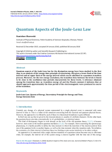 Quantum Aspects of the Joule-Lenz Law