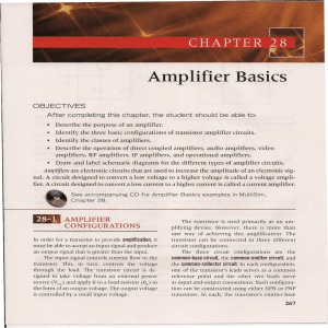 Chapter 28- Amplifier Basics