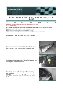 rover heater resistor pack removal and repair guide