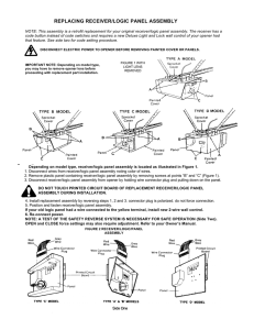 replacing receiver/logic panel assembly