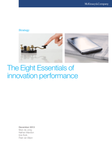 The Eight Essentials of innovation performance