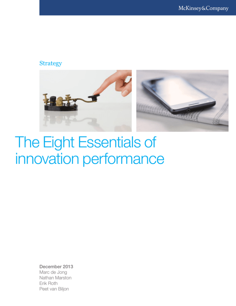 The Eight Essentials Of Innovation Performance