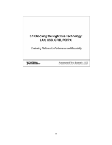 3.1 Choosing the Right Bus Technology: LAN, USB, GPIB, PCI/PXI