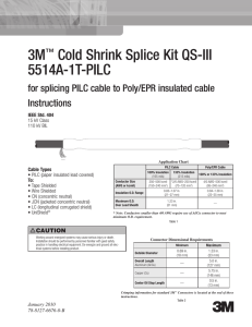 3M™ Cold Shrink Splice Kit QS-III 5514A-1T-PILC