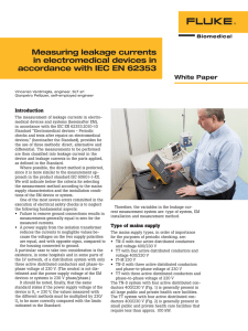 Measuring leakage currents in electromedical devices