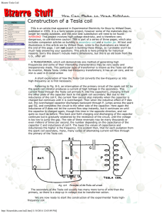 Bizarre Tesla Coil
