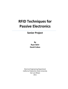 RFID Techniques For Passive Electronics