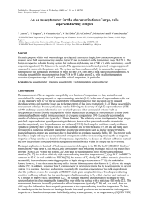 An ac susceptometer for the characterization of large, bulk