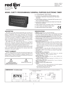 CUB7T1 Pre-Jan 2010 Product Manual