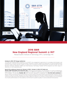 2016 SBIR New England Regional Summit @ MIT