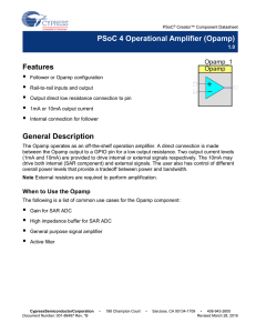 PSoC 4 Operational Amplifier (Opamp)