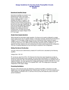 Design Guidelines for Op Amp Audio Preamplifier Circuits By Mike