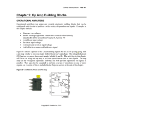 Chapter 9: Op Amp Building Blocks