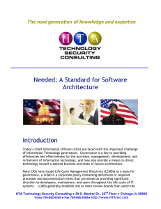 Needed: A Standard for Software Architecture Introduction