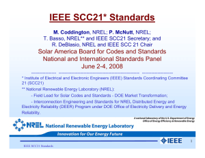 IEEE Presentation - Solar America Board for Codes and Standards