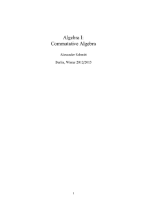 Algebra I: Commutative Algebra - Userpage
