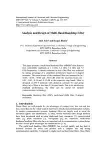 Analysis and Design of Multi-Band Bandstop Filter