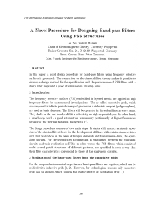 A Novel Procedure for Designing Band-pass Filters Using