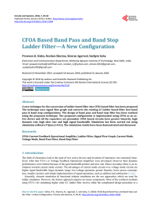 CFOA Based Band Pass and Band Stop Ladder Filter—A New