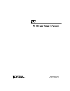 VXI-1394 User Manual for Windows