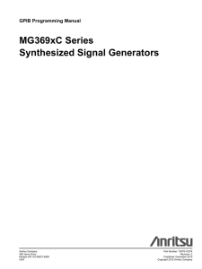 MG369xC Series Synthesized Signal Generators, GPIB