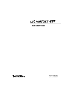 LabWindows/CVI Evaluation Guide