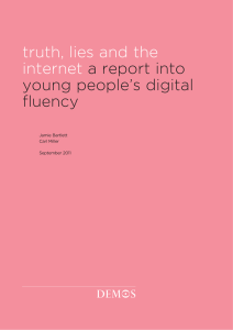 truth, lies and the internet a report into young people`s