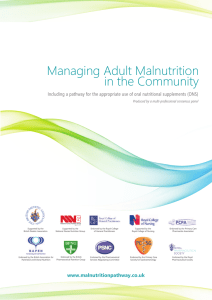 Malnutrition Pathway: Managing Adult Malnutrition in the Community.