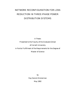 Master`s Thesis - Power Systems Engineering Research Center