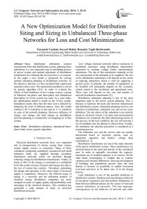 A New Optimization Model for Distribution Siting and Sizing in