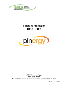 Contact Management Help Guide