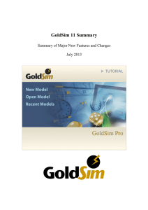 GoldSim 11 Summary Document