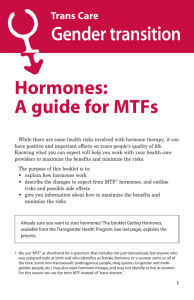 Hormones: A guide for MTFs