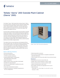Tellabs™ Sierra™ 200 Outside Plant Cabinet (Sierra™ 200)