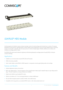 LSA-PLUS HDS Module Product Sheet