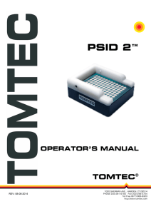 PSID 2 Operators Manual