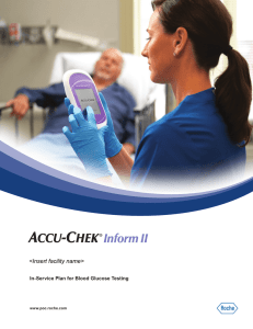 In-Service Plan for Blood Glucose Testing