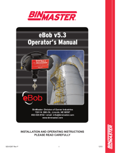 eBob v5.3 Operator`s Manual