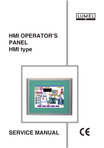 HMI OPERATOR`S PANEL HMI type SERVICE MANUAL