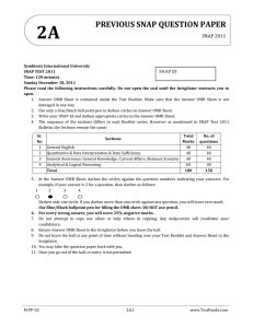 SNAP 2011 Question Paper