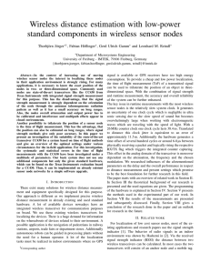 Wireless distance estimation with low