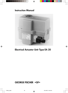 Instruction Manual GEORGE FISCHER … Electrical Actuator Unit