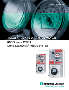 Installation and Operation Manual: Model 2002 Type X Rapid