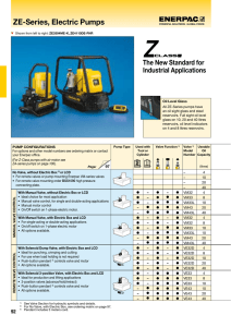 ZE-Series, Electric Pumps