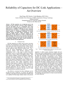 Reliability of Capacitors for DC-Link Applications – An