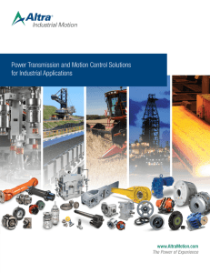 Power Transmission and Motion Control Solutions for Industrial