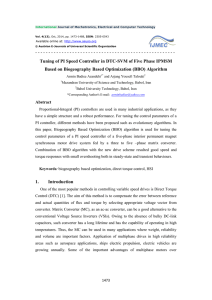 Tuning of PI Speed Controller in DTC