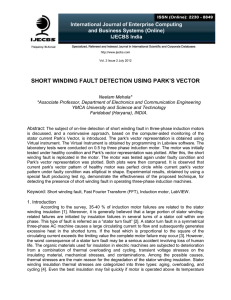 title : short winding fault detection using park`s vector
