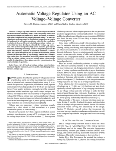 Automatic voltage regulator using an AC voltage